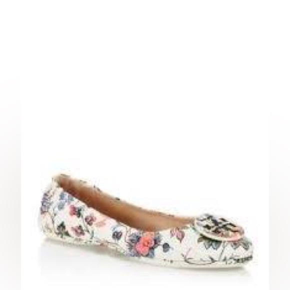 Tory Burch Minnie Gabriella Floral Ballet Leather Flats Shoes 6.5 US Travel Flat - Picture 2 of 15